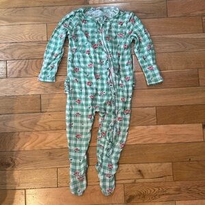 Angel dear 6-9 month gingham ruffle onesie